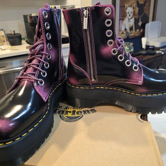 JADON MAX Distressed Leather Platform Boot Fondant Pink Women's Size 5 US NEW - Picture 4 of 16